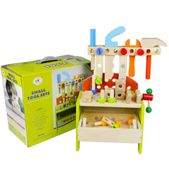 Wooden children's color universal tool table