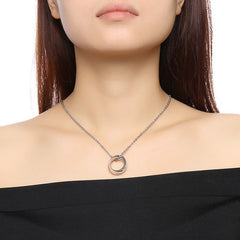 Stainless steel couple necklace