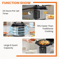 9 In 1 Electric Pressure Cooker, Warmer & Sterilizer, Saute, Slow Cooker, Rice Cooker, Multi-Functional Smart Pot