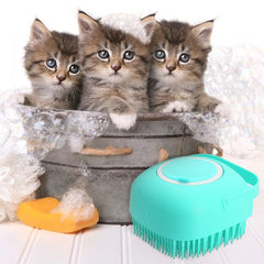 Silicone Shower Brush For Bathing Pets