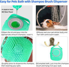 Silicone Shower Brush For Bathing Pets
