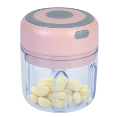 Mini Electric Garlic Chopper 8.45OZ Cordless Garlic Mincer Food Chopper Rechargeable Food Blender Chili Nut Onion Pepper Meat Ginger Food