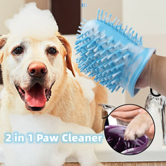 2 in 1 Soft Dog paw Cleaning  Brush Cup Portable Pet Foot Washer Paw Clean Brush Bucket Pet Products